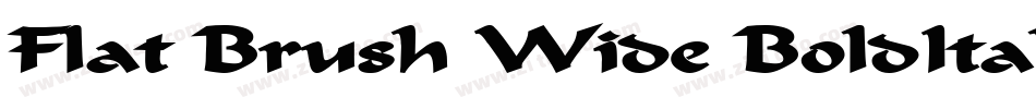 Flat Brush Wide BoldItalic字体转换